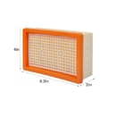 Orange Plastic 2 Inch Deep Pleated Vacuum Cleaner HEPA Filter