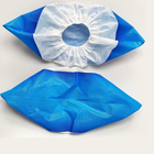 Waterproof Half Coated PP Half PE Film Non Woven Shoe Covers Blue White 15*40cm