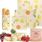 7''x8'' Reusable Eco Beeswax Food Wrap Lunch Bag Bowl Covers Wrapper For Fruit